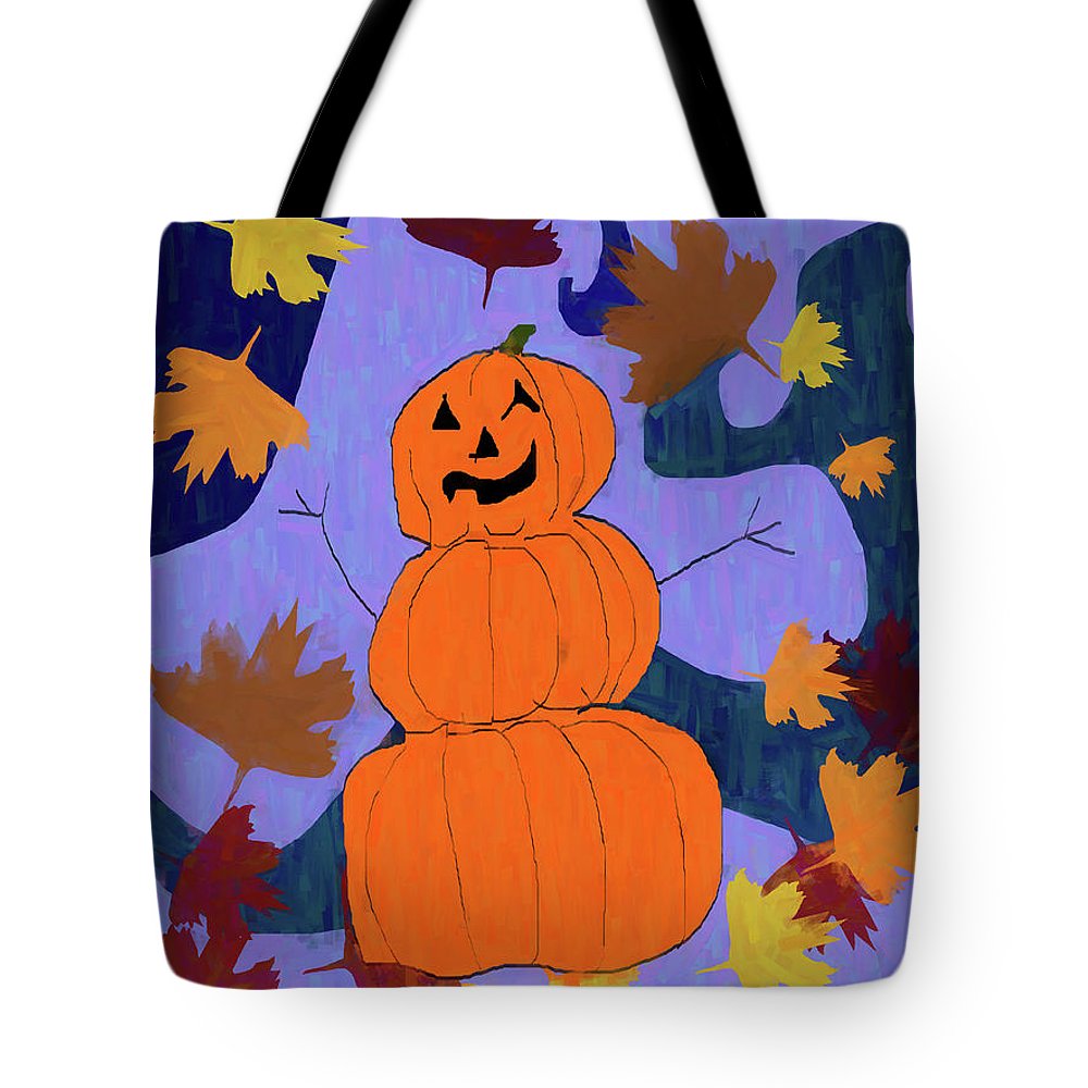 Pumpkin Snowman - Tote Bag