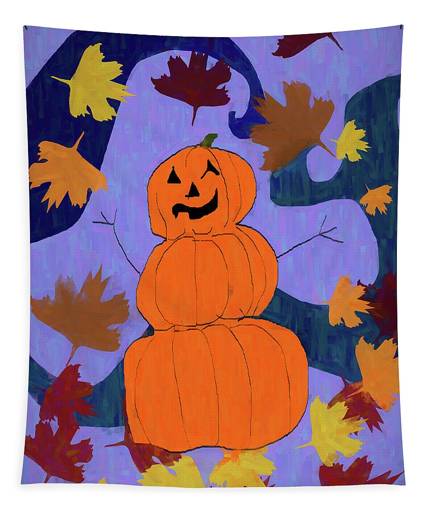 Pumpkin Snowman - Tapestry