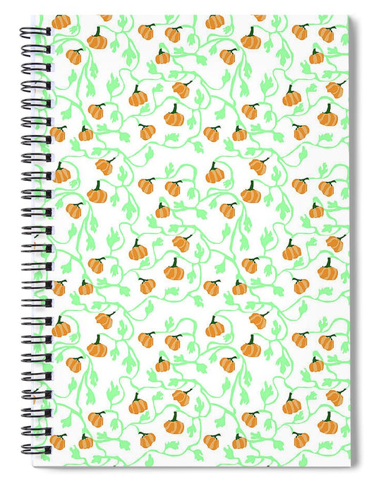 Pumpkin Vines Pattern - Spiral Notebook