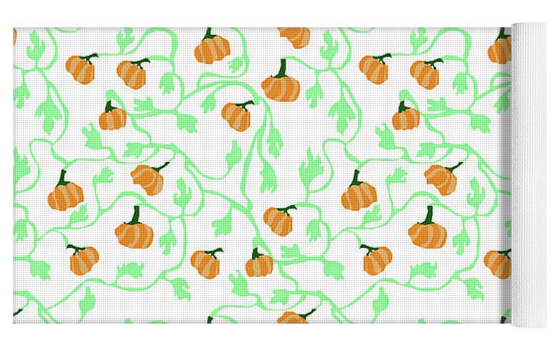 Pumpkin Vines Pattern - Yoga Mat