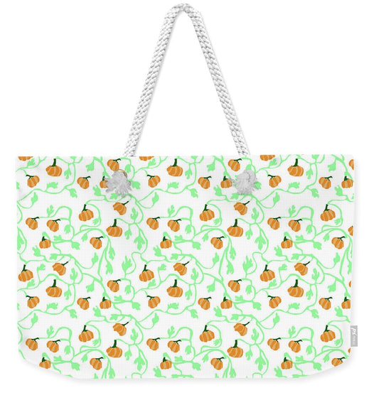 Pumpkin Vines Pattern - Weekender Tote Bag