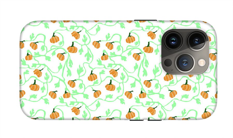 Pumpkin Vines Pattern - Phone Case