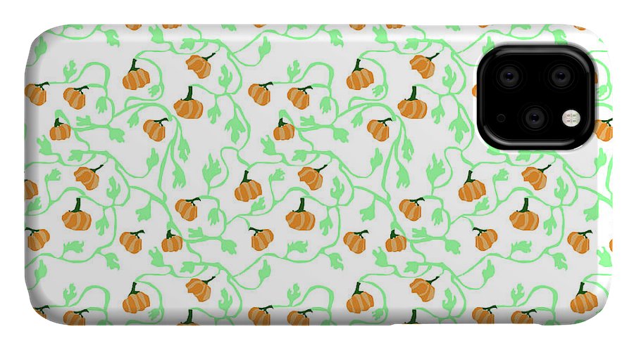 Pumpkin Vines Pattern - Phone Case