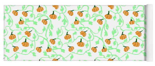 Pumpkin Vines Pattern - Yoga Mat