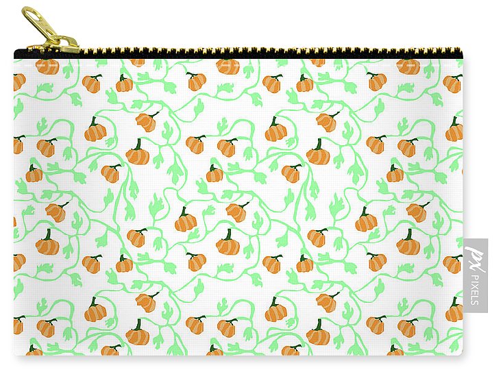 Pumpkin Vines Pattern - Carry-All Pouch