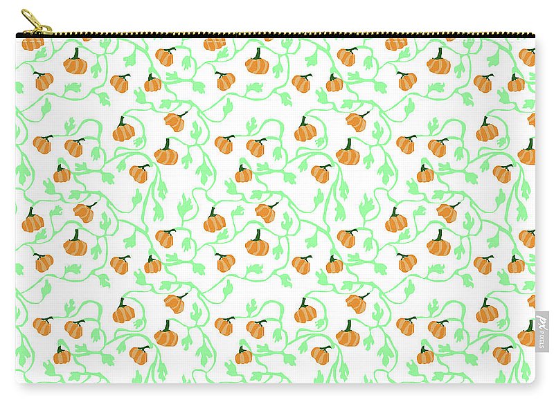 Pumpkin Vines Pattern - Carry-All Pouch