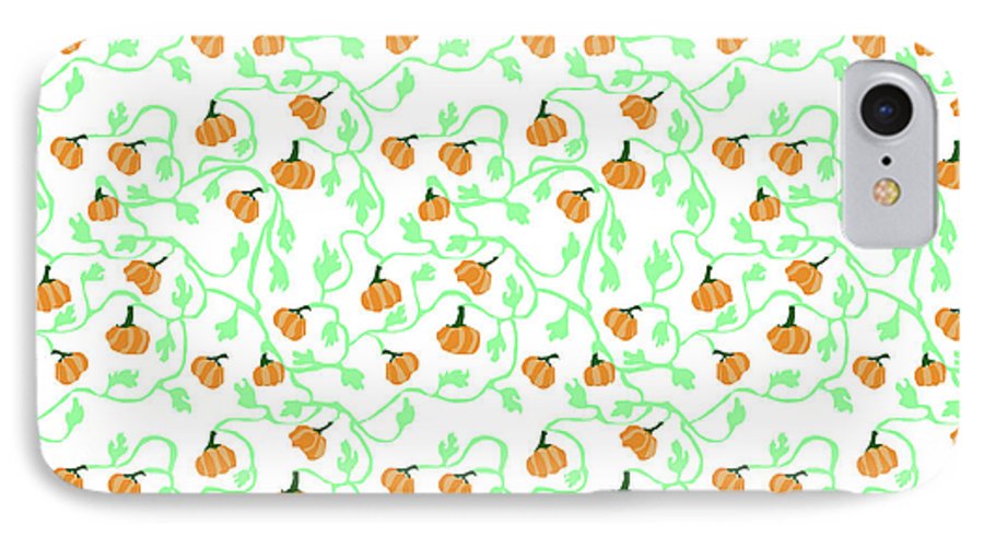 Pumpkin Vines Pattern - Phone Case