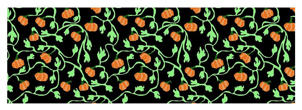 Pumpkins and Vines on Black - Yoga Mat