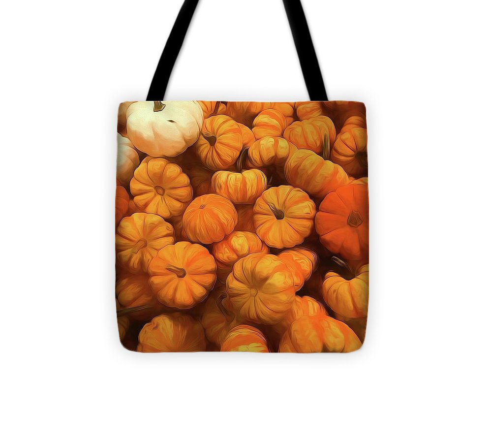 Pumpkins Tiny Gourds Pile - Tote Bag
