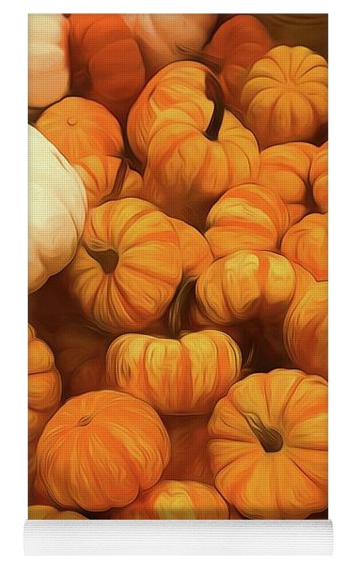 Pumpkins Tiny Gourds Pile - Yoga Mat