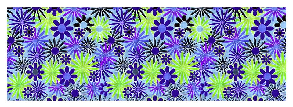 Purple and Green Daisies Variation 4 - Yoga Mat