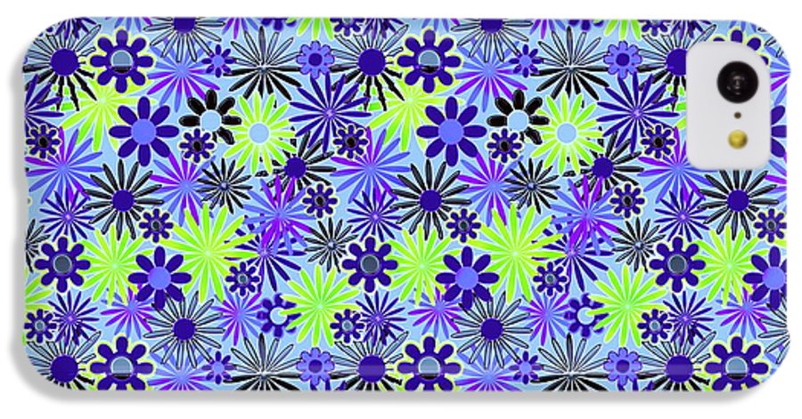 Purple and Green Daisies Variation 4 - Phone Case