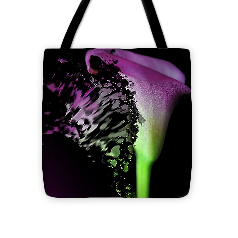 Purple Calla Lily Departs - Tote Bag