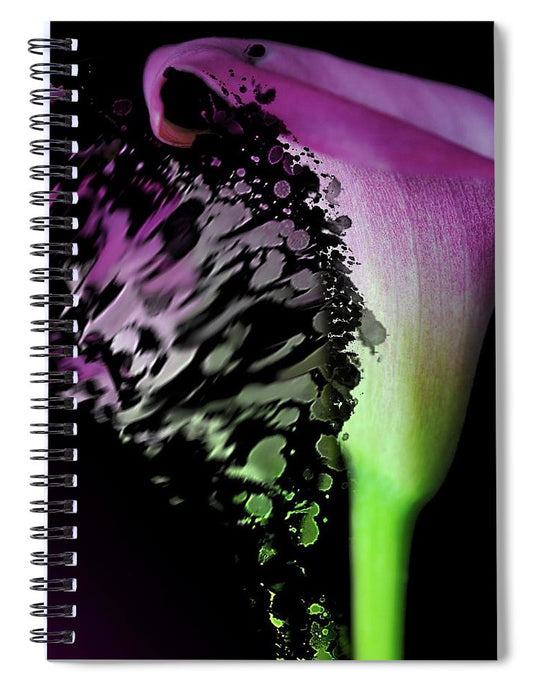 Purple Calla Lily Departs - Spiral Notebook