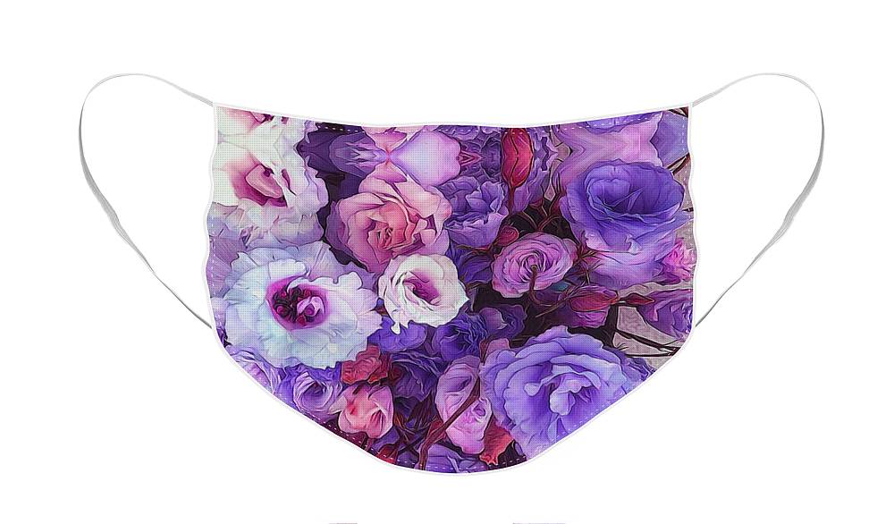 Purple Flower Kaleidoscope - Face Mask