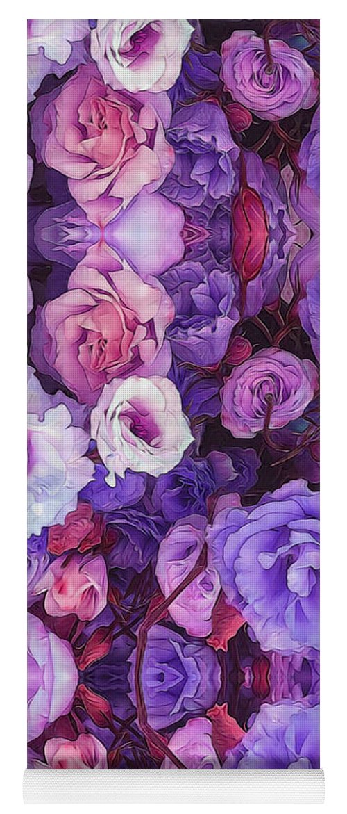 Purple Flower Kaleidoscope - Yoga Mat