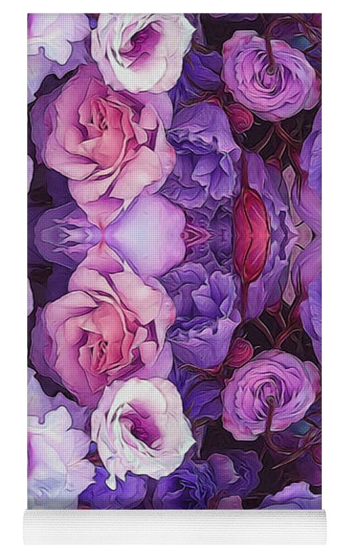 Purple Flower Kaleidoscope - Yoga Mat