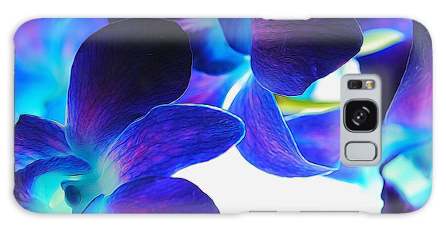 Purple Orchids On White Close Up - Phone Case