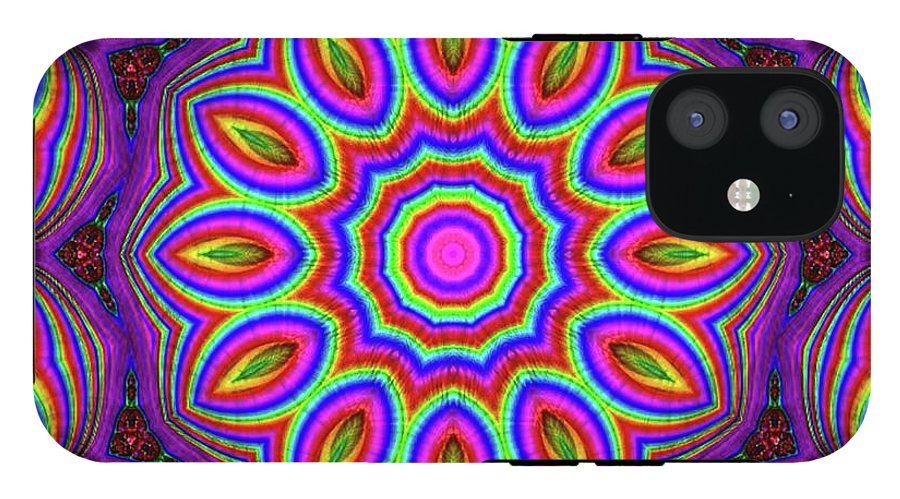 Purple Rainbow Flower Kaleidoscope - Phone Case