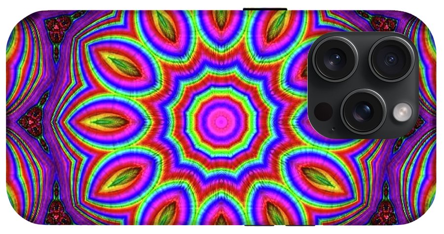 Purple Rainbow Flower Kaleidoscope - Phone Case