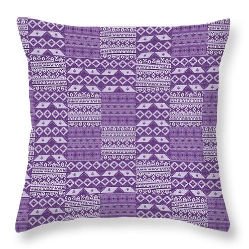 Purple Southwest Patchwork - Throw Pillow