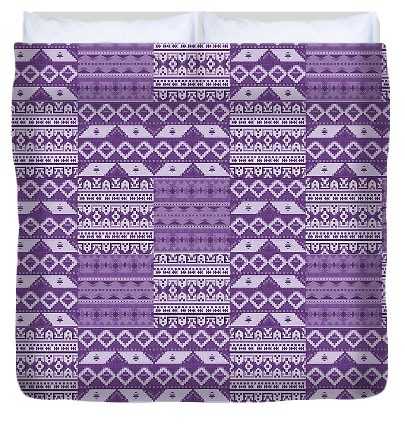 Purple Southwest Patchwork - Duvet Cover