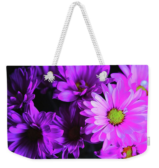 Purple Summer Daisies - Weekender Tote Bag