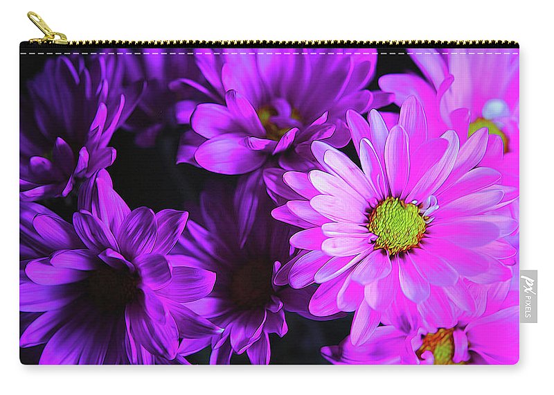 Purple Summer Daisies - Carry-All Pouch