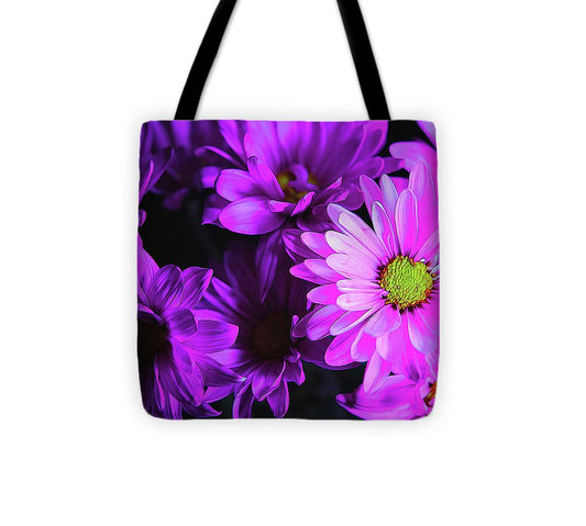 Purple Summer Daisies - Tote Bag