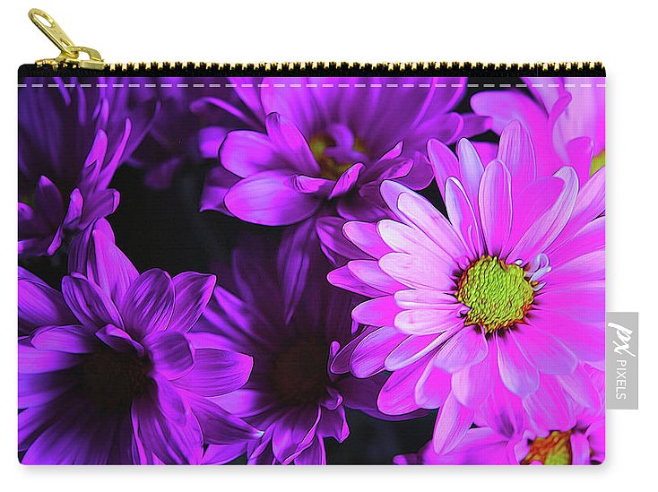 Purple Summer Daisies - Carry-All Pouch