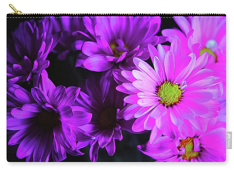 Purple Summer Daisies - Carry-All Pouch