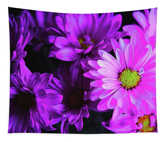 Purple Summer Daisies - Tapestry