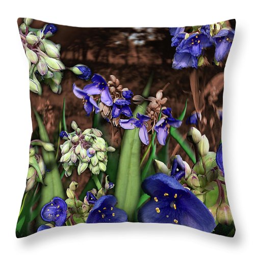 Purple Wildflowers - Throw Pillow