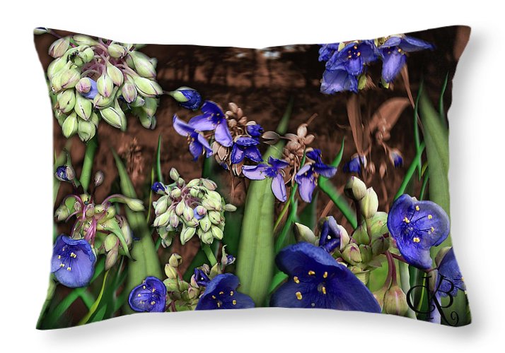 Purple Wildflowers - Throw Pillow