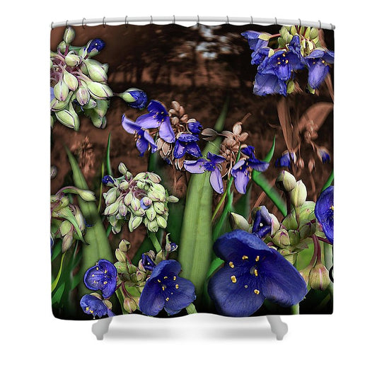 Purple Wildflowers - Shower Curtain