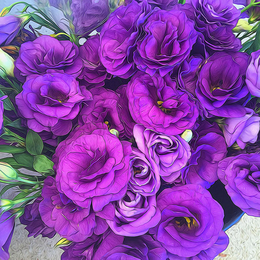 Purple Lisianthus Flowers Digital Image Download