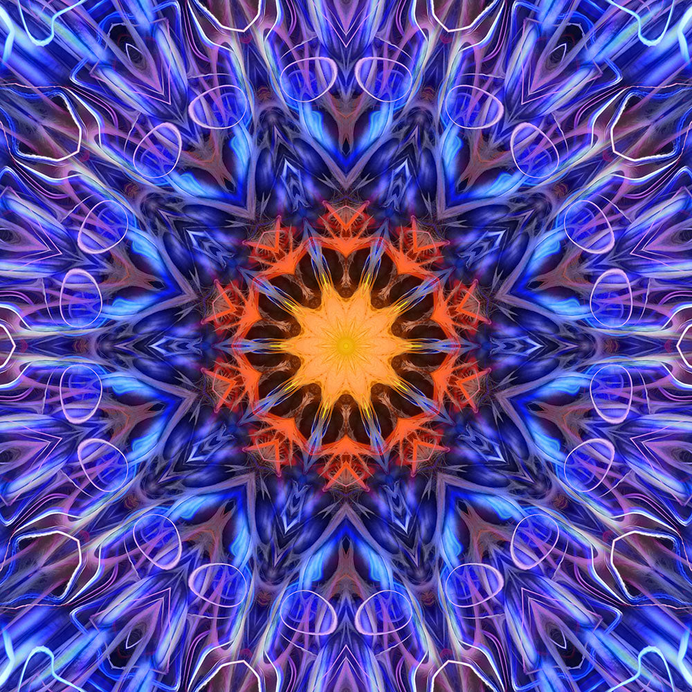 Purple Yellow Kaleidoscope Digital Image Download