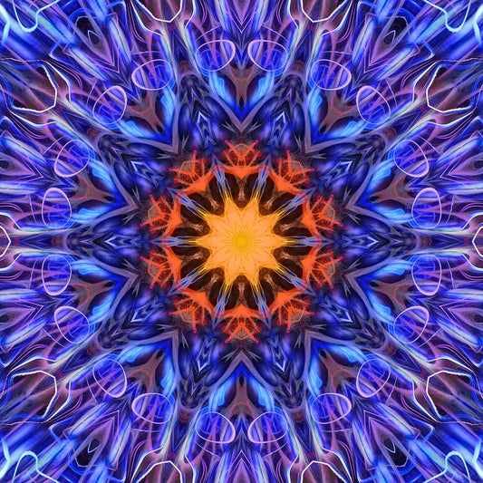 Purple Yellow Kaleidoscope Digital Image Download