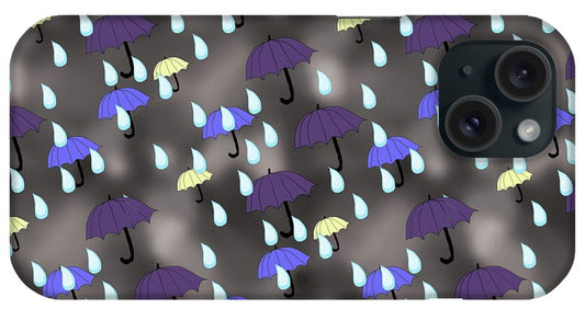 Rain and Umbrellas - Phone Case