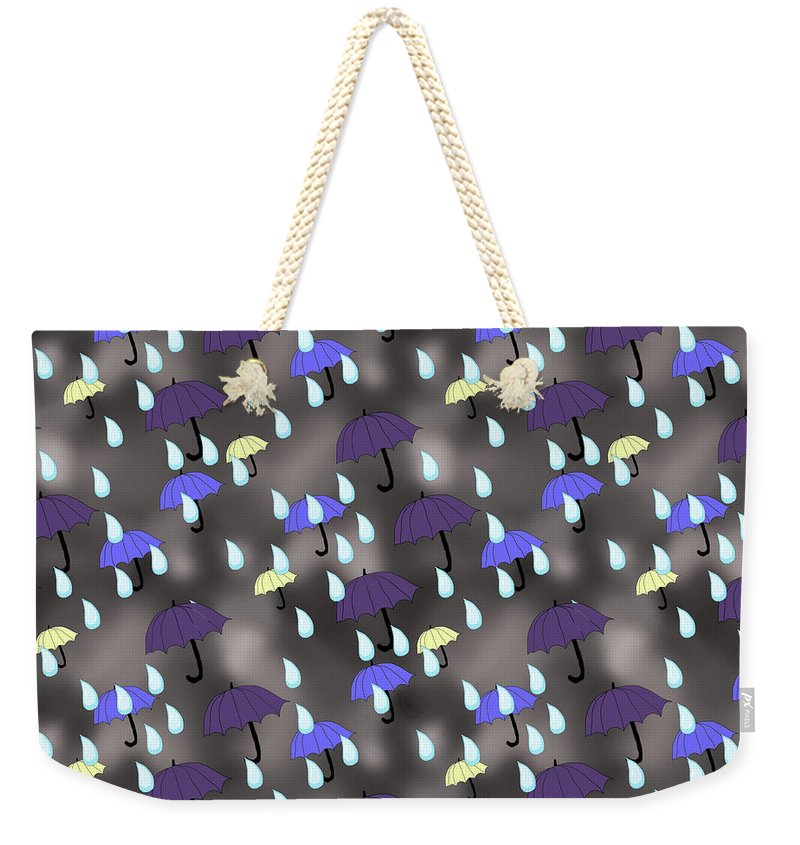 Rain and Umbrellas - Weekender Tote Bag