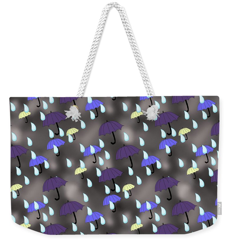 Rain and Umbrellas - Weekender Tote Bag