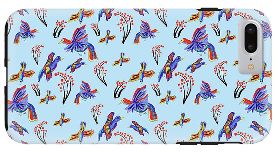 Rainbow Birds Pattern - Phone Case