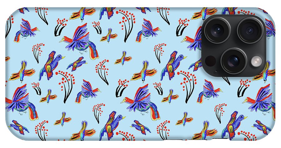 Rainbow Birds Pattern - Phone Case