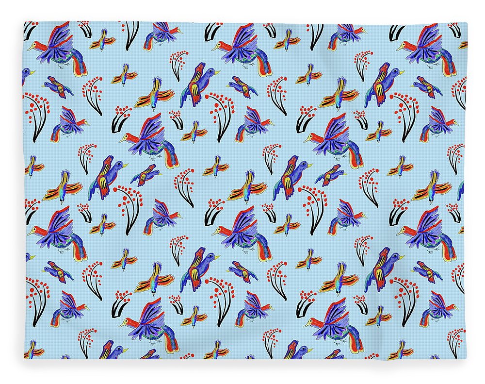 Rainbow Birds Pattern - Blanket