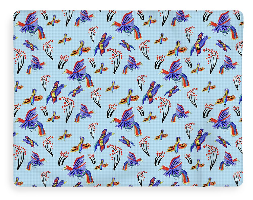 Rainbow Birds Pattern - Blanket