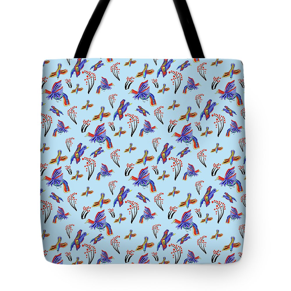 Rainbow Birds Pattern - Tote Bag