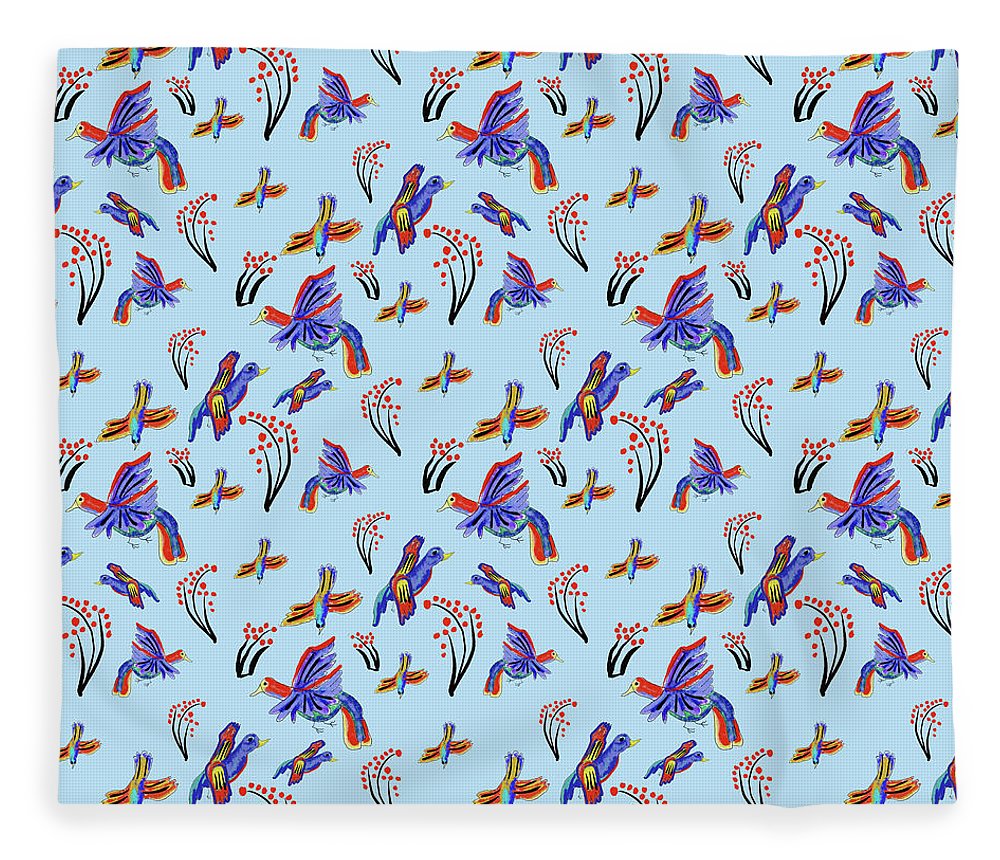 Rainbow Birds Pattern - Blanket