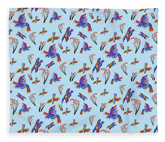 Rainbow Birds Pattern - Blanket