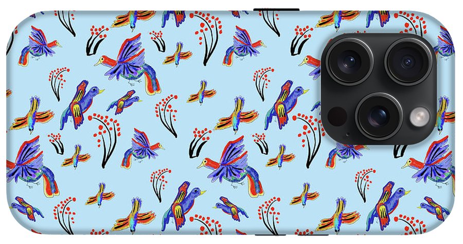 Rainbow Birds Pattern - Phone Case