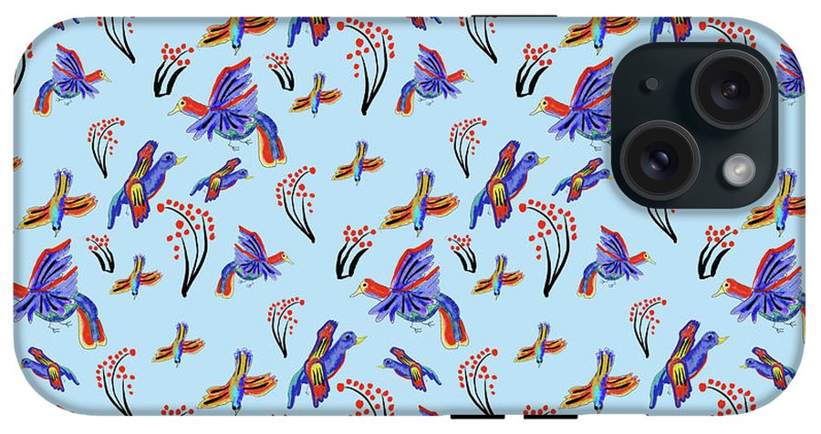 Rainbow Birds Pattern - Phone Case